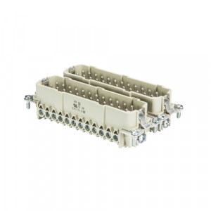 Вилочная контактная вставка BAS STS 48 2,5 50, Вилочная контактная вставка, винтовая фиксация, 48 полюсов + PE, типоразмер 48B, 500V, 16A, сечение обслуживаемых проводников 0,5-2,5 мм кв, тип покрытия контактов: олово, с защитой провода