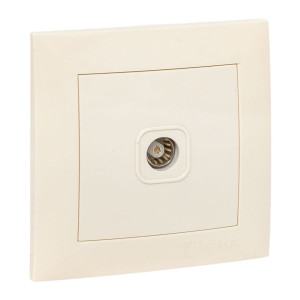 Валенсия розетка телевизионная 1-местная 75Ом 5-862МГц кремовая EKF PROxima