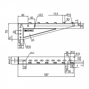 Консоль легкая для проволочного лотка основанием 150 мм FBL3015