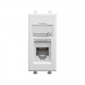 Розетка телефонная 1мод. Avanti "Белое облако" RJ12 модульная 4400311