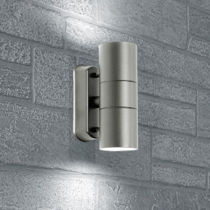 Светильник ДБУ вверх/вниз 2хGU10 без ламп IP44 серый 11882