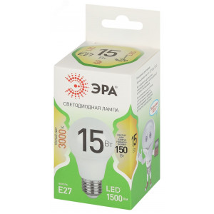 Лампа светодиодная LED 15 Вт 1500Лм 3000К груша теплый E27 220-240В LED A60-15W-830-E27 Green Line Б0067112