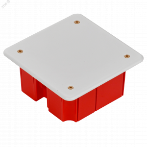 Коробка распаячная СП 92х92х45 IP20 КМ41001 (с саморезами с крышкой) UKT11-092-092-040