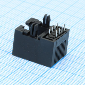 DS1134-05-S80BX, Разъем RJ-45 (розетка) угловой на плату