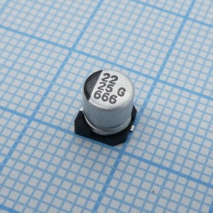 CA025M0022REC-0505, Конденсатор электролитический стандартный 25В 22мкФ ±20%, 2000 часов, -40...+85°C, 5х5.4мм