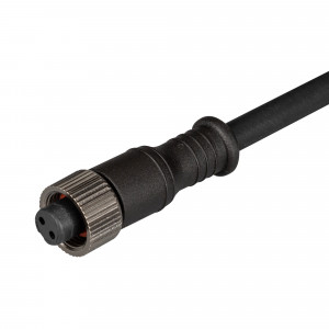 Коннектор NEO-TAIL-R15-200-CON-F (BK) 032522, Водонепроницаемый IP67 прямой коннектор для соединения светильников ART-LUMILINE. Цвет черный. Длина 200мм, сечение 0.75mm2 Один конец - female коннектор 2pins O15, другой- открытый провод