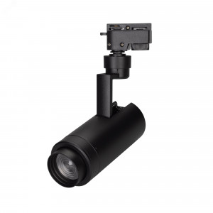Светильник LGD-ZEUS-2TR-R67-10W Day4000 (BK, 20-60 deg, 230V) 025940(1), Светильник подвесной для треков/шин 2 провода, 10Вт. Цвет свечения ДНЕВНОЙ 4000K, световой поток 800-1000лм, регулируемый угол 20-60°, CRI>90. Корпус круглый, металл, цвет черный. Размеры DxHxL O67x180x155мм. Входное напряжение AC220-240V, мощность 10Вт.