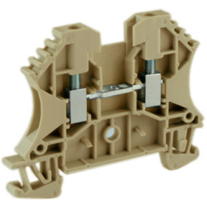 Проходная клемма UKJ-W4(BG), Проходная клемма, тип фиксации провода: винтовой, номинальное сечение: 4 мм кв., 32A, 800V, ширина: 6,2 мм, цвет: бежевый, тип монтажа: DIN35