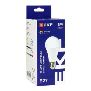Лампа светодиодная Умная Connect 8Вт WIFI RGBW E27 slwf-e27-rgbw