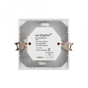 Панель Rotary SR-2836N-B-RF-IN (220V, DIM) 022516, Встраиваемая стеклянная поворотная панель для с/д одноцветных лент. Управление по радиоканалу. Питание - 100-240V AC. Работает вместе с контроллером SR-1009x.