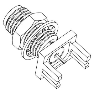 142-0731-851, РЧ соединители / Коаксиальные соединители JACK ASM,END LAUNCH BULKHEAD SMA