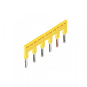Соединительная перемычка 99.034.9999.9, Соединительная перемычка, 11 (1-3-5-7-9-11) полюсов, изолированная, вилочная, для клемм: WT 2,5; WTP 2,5/4; WKFN 2,5 цвет: желтый