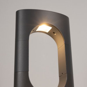Светильник LGD-MUSE-BOLL-H300-12W Warm3000 (DG, 296 deg, 230V) 037525, Уличный светодиодный светильник для подсветки дорожек. Мощность 12 Вт, св. поток 890 лм, 74 лм/Вт, теплый 3000 K, CRI>80, угол 296°, напряжение питания 230 В. Темно-Серый фигурный корпус из алюминия, экран поликарбонат, степень защиты IP65.