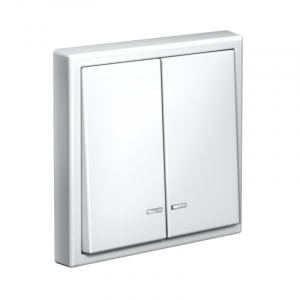 ARTGALLERY 2-клавишный ВЫКЛЮЧАТЕЛЬ с подсветкой, сх.5а, 10АХ, механизм, быстрозажимные клеммы, БЕЛЫЙ GAL000153S