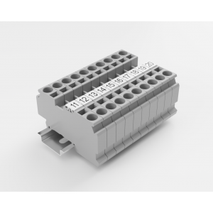 Маркировка (в кассетах) ZB10-10P-19-89Z(H), Кассета с маркировочными шильдиками, для клемм сечением 10 мм.кв., верхняя, 10 шильдиков, нанесенные символы: L1 L2 L3 N PE L1 L2 L3 N PE, с вертикальным расположением, размер шильдика: 9,3 x 10,7 мм, цвет: белый