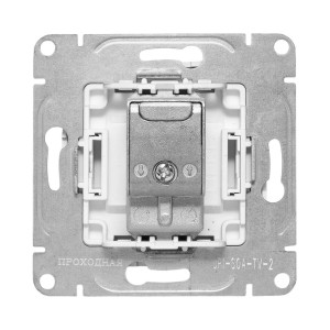 Механизм розетки TV, проходная, алюминий Эпика EKF UP1-SOA-TV-2