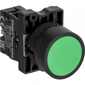 Кнопка управления NP2-EA35 без подсветки зеленая 1НО+1НЗ IP40(аналог573899) [573779]