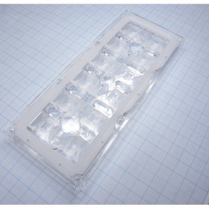 CS14597_HB-IP-2X6-O, Групповая линза 2x6 на 12 светодиодов LG Innotek серии LEMWA33X, овальная диаграмма 32° x 116° , в комплекте селиконовая прокладка, эфф=92%, 173x71,4x11,4мм