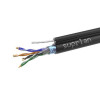 Кабель витая пара F/UTP кат.5E 4х2х24AWG solid Cu PE Outdoor Standard трос черн. (м) 01-1026-1