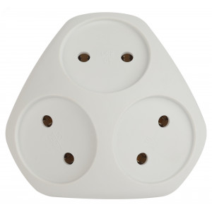 Разветвитель 3-м с заземл. 16А IP20 SPx-3e-W бел. Б0053479