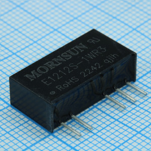 E1212S-1WR3, Преобразователь DC/DC мощность, Вт: 1 вход 12В выход ±12В изоляция: 3000В