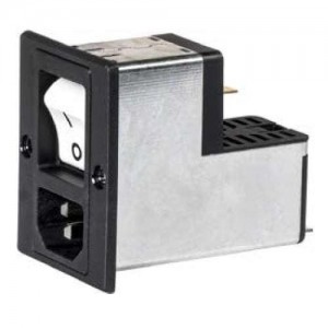 3-109-698, Модули подачи электропитания переменного тока DG12 IEC C14 with Filter 10 A, Screw B mounting, 8 mm, IP 40, Standard