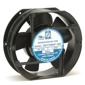OD172SAP-12HBXC, Вентиляторы постоянного тока DC Fan, High Performance, 172x150x51mm, 12VDC, 277CFM, Ball Bearing, Wire Leads