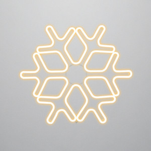 Фигура Снежинка из гибкого неона, 60х60 см, цвет свечения теплый белый 501-326