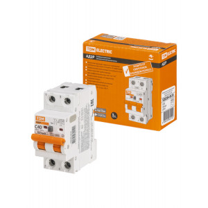 Диф.автомат АД2P 2Р С40 100мА 6кА тип АС SQ0204-0618