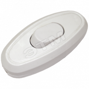 Выключатель проходной на шнур для бра 6А белый А106