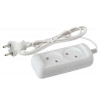 Удлинитель 2х1.5м без заземл. 6А IP20 UX-2-1.5m ШВВП 2х0.75 Б0038557