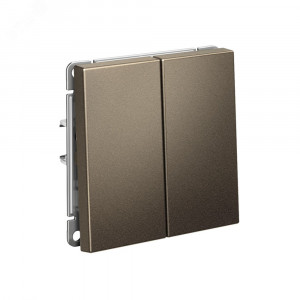 ARTGALLERY 2-клавишный ВЫКЛЮЧАТЕЛЬ, 10АХ, механизм, быстрозажимные клеммы, МОККО GAL000651S