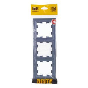 Рамка 3-м BRITE РУ-3-БрМ маренго BR-M32-K35