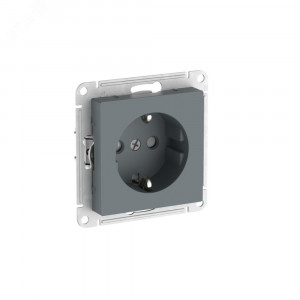 ATLASDESIGN РОЗЕТКА с заземлением со шторками, 16А, быстрозажимные клеммы, ГРИФЕЛЬ ATN000745S