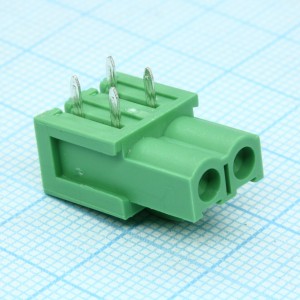 2EDGA-5.08-02P-14-00A(H), Блок клеммный соединительный 2 контакта шаг 5.08мм на плату