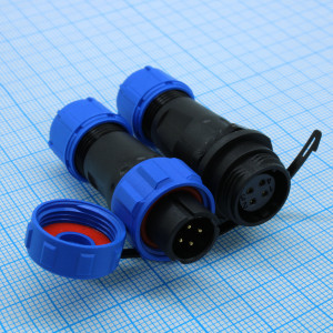 SZC13 4P-F-M, Разъём герметичный SZC13 4P-F-M, 4 контакта