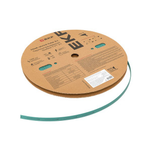 Термоусаживаемая трубка ТУТ нг 10/5 зелёная рулон PROxima tut-10-j