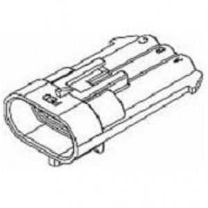 12129615, Автомобильные разъемы 3P MALE BLACK 150 SERIES 14 AMPS