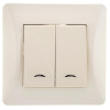 Выключатель 2-кл. СП Ugra 10А 250В с индикацией механизм беж. С11В28-003