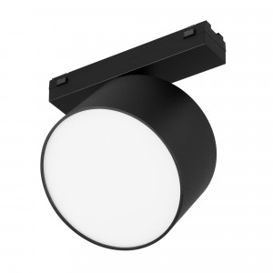 Светильник MAG-VIBE-RONDO-R90-10W Day4000 (BK, 110 deg, 48V) 044472, Светильник для магнитных треков MAG-VIBE. Мощность 10 Вт, св. поток 905 лм, 90 лм/Вт, дневной 4000 K, CRI>90, угол 110°, напряжение питания 48 В. Черный фигурный корпус из алюминия, экран поликарбонат, степень защиты IP20.Размеры LxWxH 115x90x91 мм. Длина