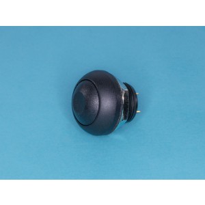 PSW-7-B, Кнопка круглая 12мм 125В 0,125А без фиксации, герметичная IP67, черная