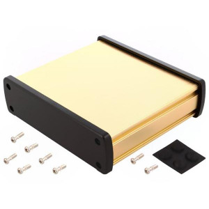 ALUG706GD120, Алюминиевый золотой корпус с черными торцевыми панелями