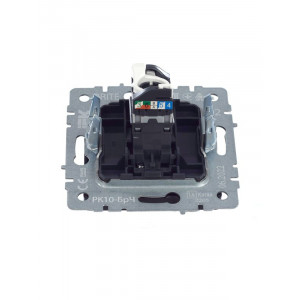 Розетка компьютерная СП RJ45 кат.5E BRITE РК10-БрЧ черн. BR-K10-1-K02