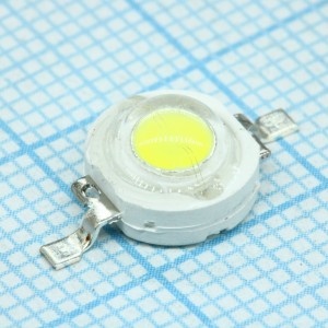 1W 3.4V 110-120LM  6500-7000K, Светодиод мощный 1W 3,4v 110-120Lm 6500-7000K 350mA 140°