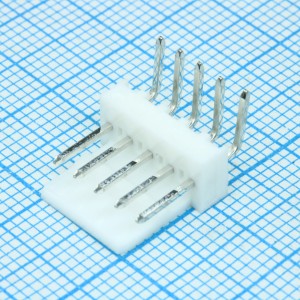 22057058, Разъем типа провод-плата, вилка угловая, шаг 2.54 мм, 5 контактов. Монтаж в отверстие серия KK® пакет