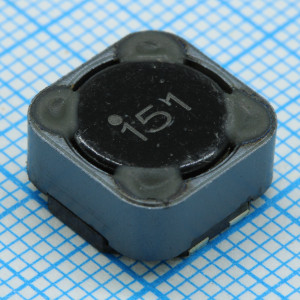 SRF1260-151M, Экранированная проволочная катушка индуктивности 150мкГн/600мкГн ±20% 100кГц феррит 1.48A/0.739А 254мОм/972мОм по постоянному току лента на катушке