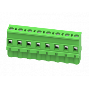 Розеточный разъем на кабель MC-RE7.62V02C-R-0001, Розеточный разъем, угловой, на кабель, шаг: 7.62 мм, 2 полюса, фиксация провода винтовая, исполнение: стандартное, 630V, 18A, цвет: зеленый
