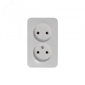 Розетка 2-м ОП Blanca 16А IP20 250В без заземл. без защ. шторок с изолир. пластиной бел. SE BLNRA000211