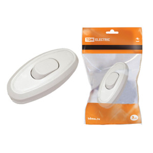 Выключатель на шнур 6А 250В белый SQ1806-0021