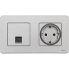 Розетка компьютерная Inspiria RJ45 кат.5E UTP алюм. Leg 673827
